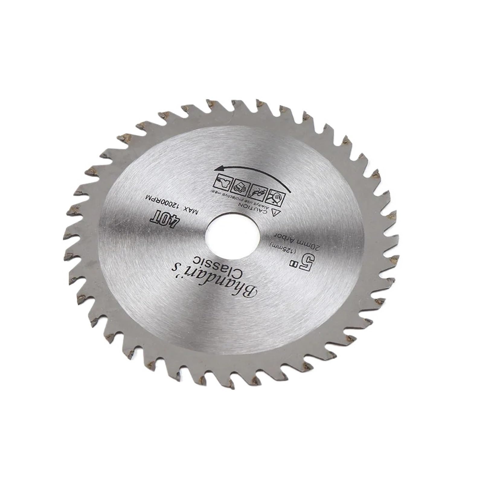 Hoja de sierra circular de 125 mm, disco de corte de madera con punta de carburo, amoladora angular y decoración, corte general de madera, 40T, 1 unidad