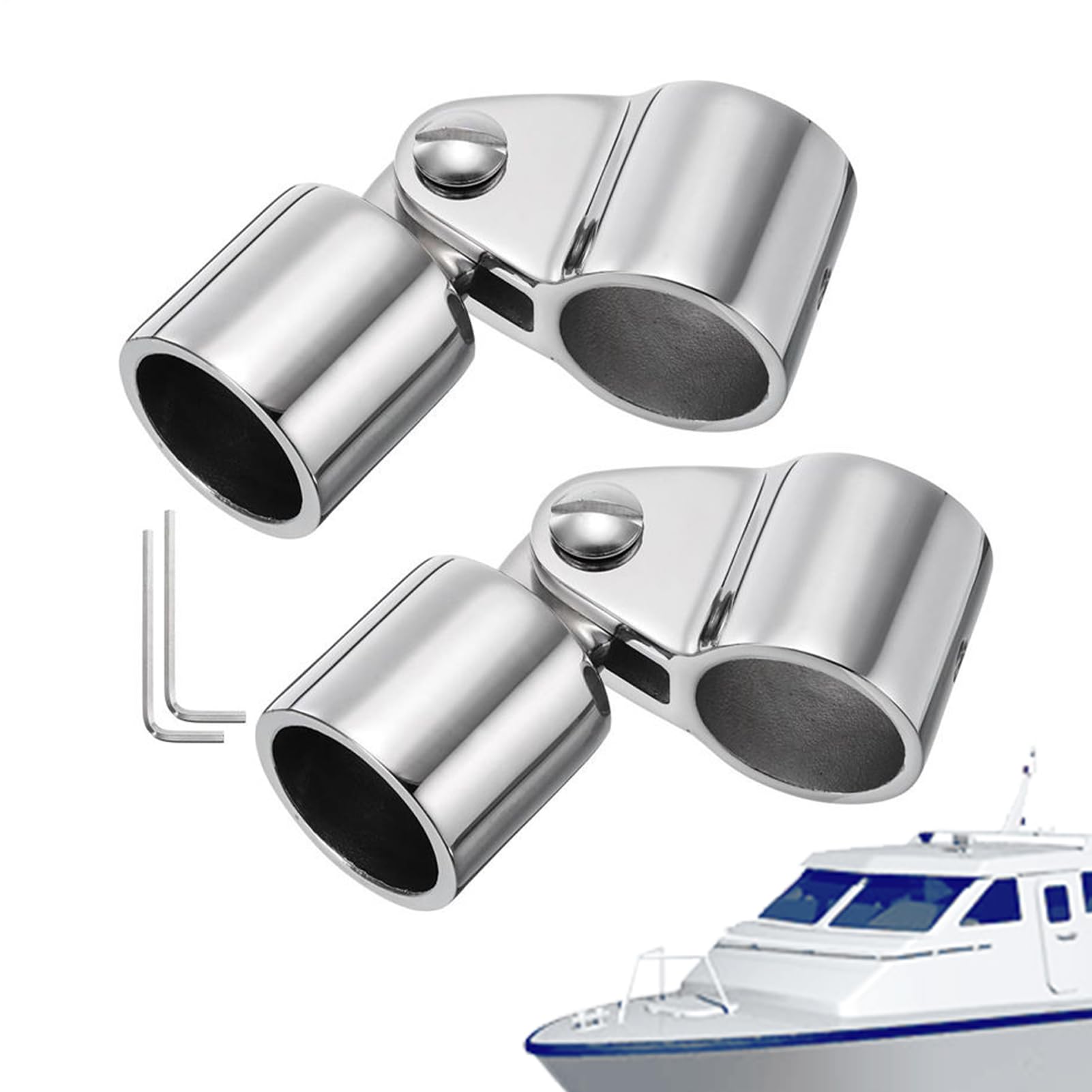 Matériel d'auvent avec glissière à mâchoire à charnière inox pour tube rond de bimini