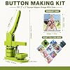 Photo Magnet Making Machine, Button Press Machine for 2 Inches / 50mm Square Fridge Magnetic Stickers, 100 Sets of Button Maker Supplies, Badge Maker Kit for Home School DIY Crafts, Business (Green)