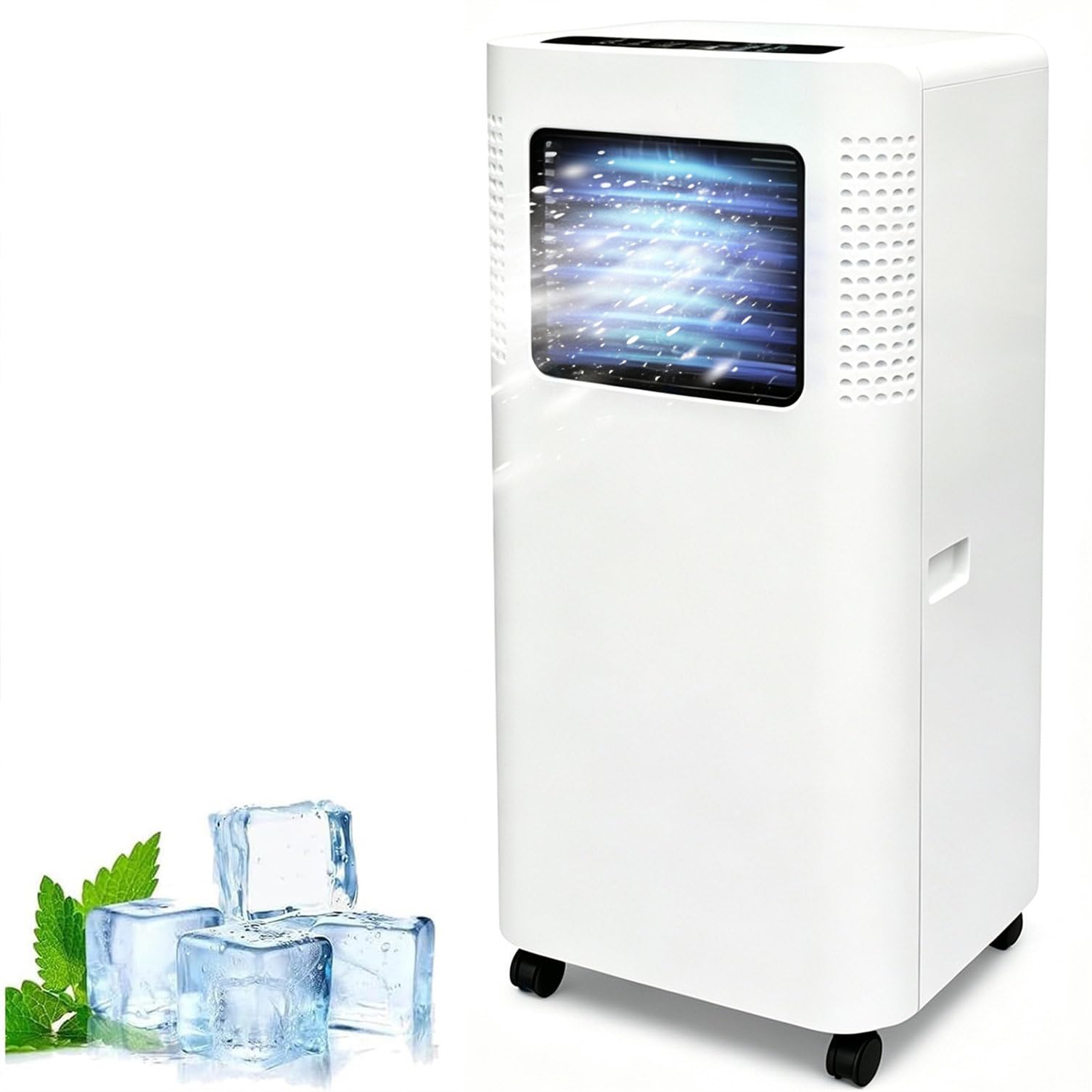 GYQSSD 8000 BTU Portable Air Conditioner, Quiet Cooling and Dehumidifier for 300 Sq Ft Rooms, AC Unit with Digital Display, Remote Control, 24h Timer & Window Kit 1.5P