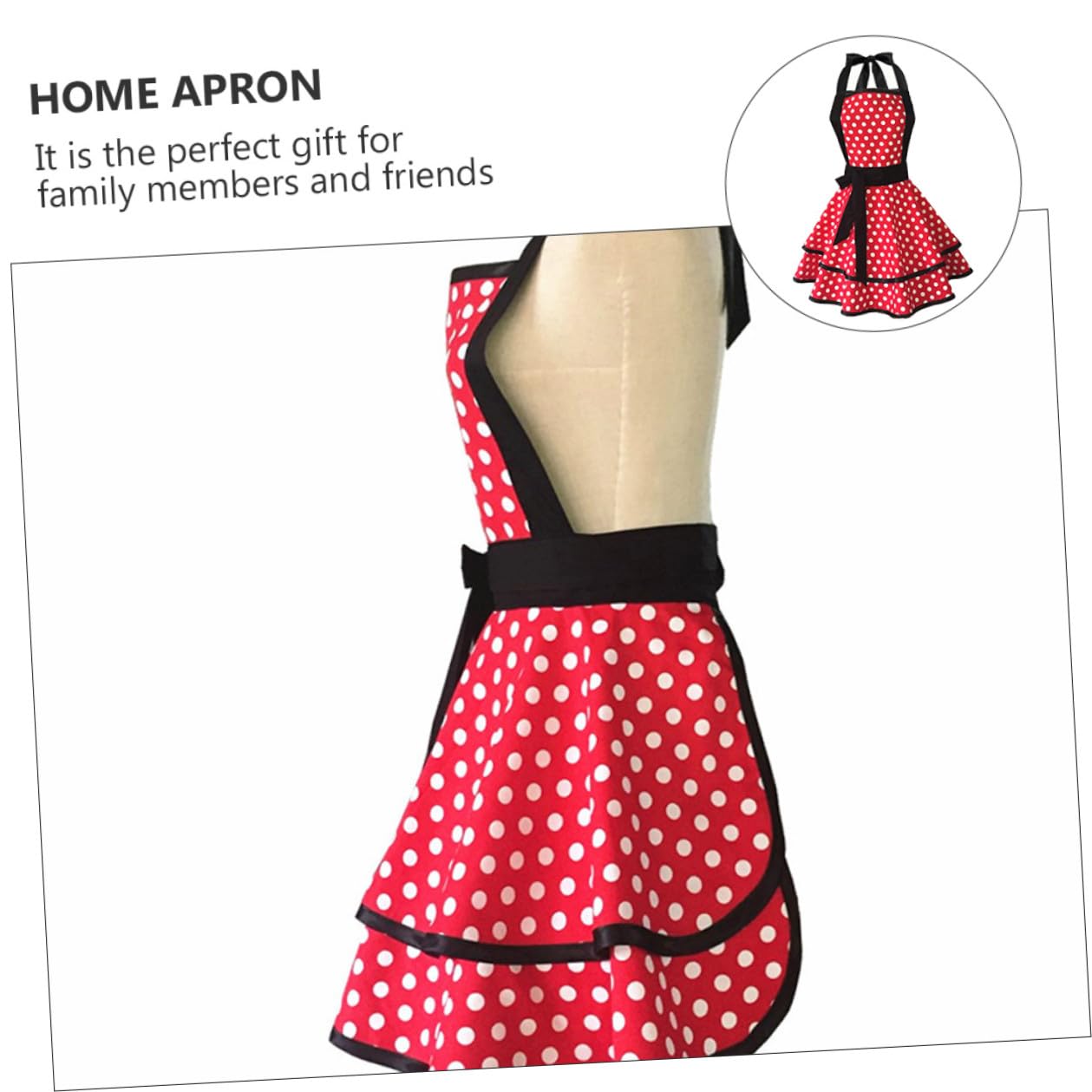 Toyvian Grembiule da Cucina Grembiule da Lavoro Donna in Cotone Doppio Strato e Design Ampio per Casa e Hotel