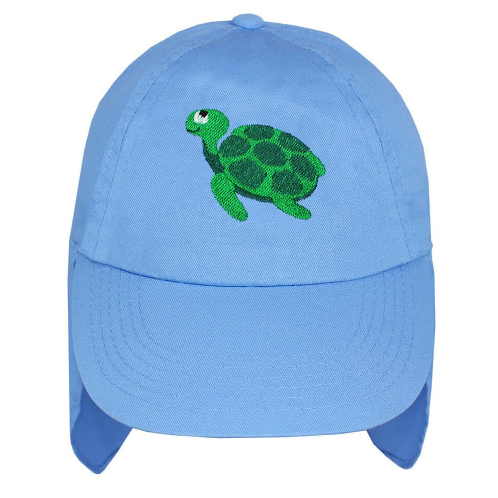 TeddyT's Children's Turtle Legionnaire Embroidered Sun Hat (3-6 Years) (UK, Age, 3 Years, 6 Years, Light Blue)