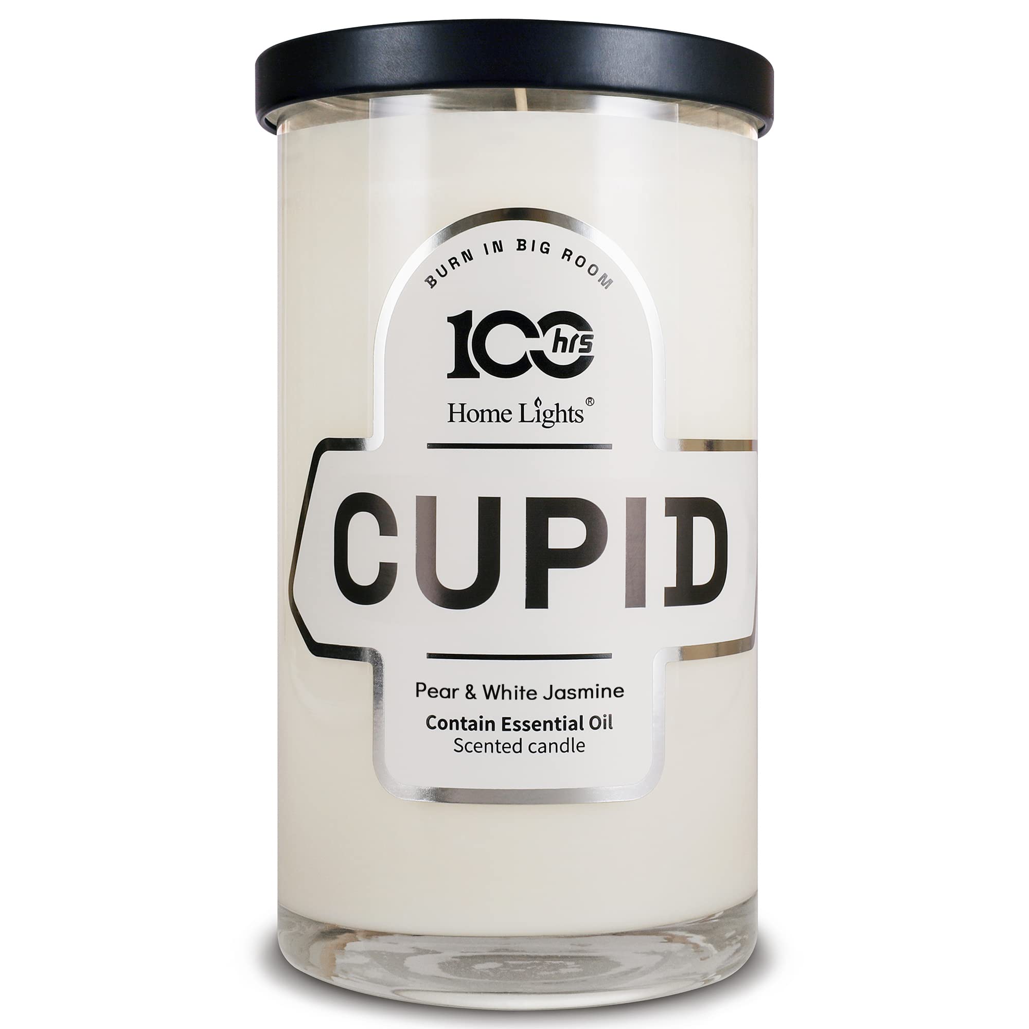 100HRS Highly Scented Candle 3.14x6, 18.5oz - Longest Burning Time Wax, Smokeless Cotton Wick, Pleasant Relaxing Romantic Scents, Popular Gift for Home, Women, Men - Cupid