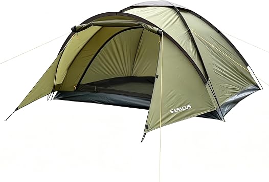 3-4 Man Camping Tent - Windproof 4 person Dome Tent Lightweight PU4000mm, Waterproof Family tent, Compact, Quick Setup, Outdoors, Backpacking, Trekking