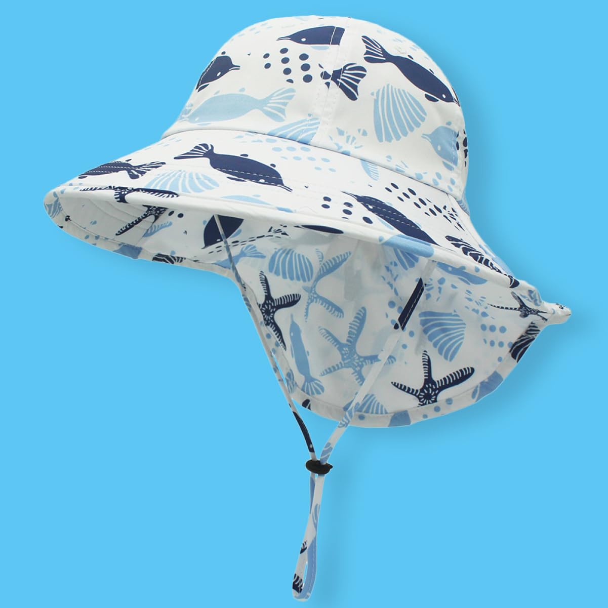 Parasol Sombrero de protección Solar Sombrero con Solapa en el Cuello Sombrero de Cubo de bebé Carpa de Playa para Bebe Sombrero de Pescador Sombrero al Aire Limpiar