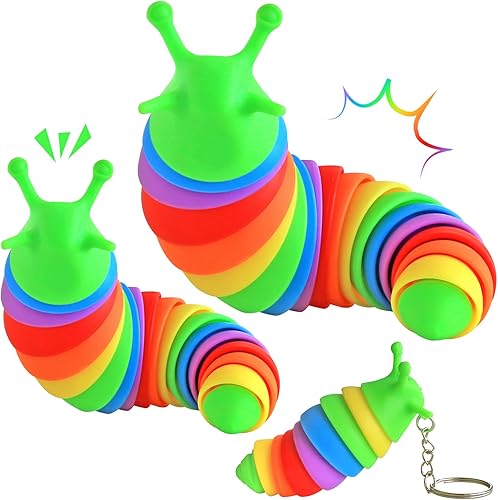 ANLIOTO Paquete de 3 juguetes para la ansiedad juguetes sensoriales articulados en 3D juguete para la ansiedad de 3 tamaños flexible regalo para