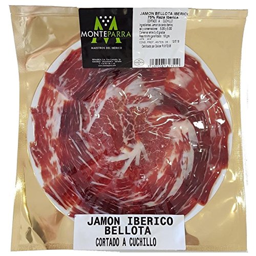 Jamón ibérico de bellota 75% raza ibérica cortado a cuchillo [PACK 3 UNIDADES]