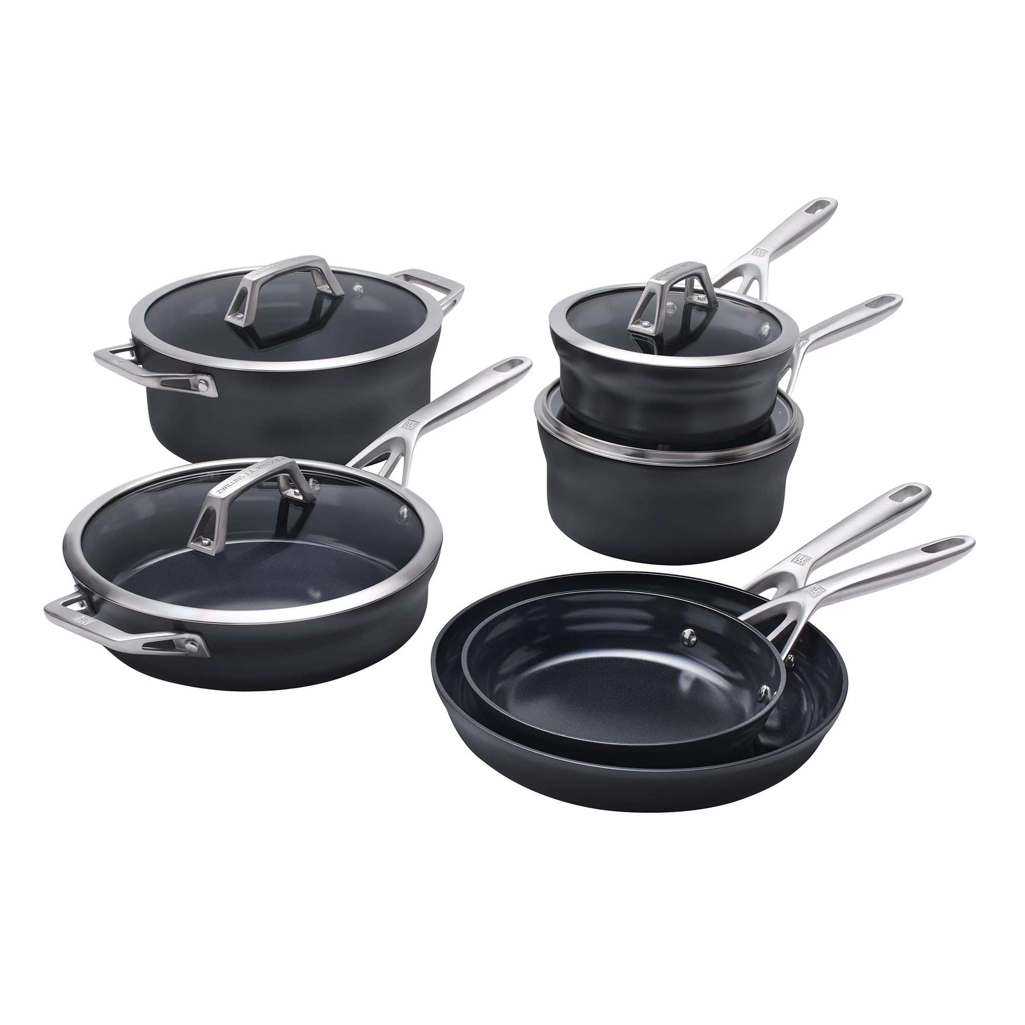 Motion Ceramic Hard Anodized 10-pc Aluminum Nonstick Cookware Set