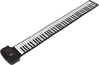 Roll Up Piano, Roll Up Keyboard Piano MIDI Function Single Horn 100‑240V 88 Keys LED Digital Tube Display Bluetooth for Beginners(#3)
