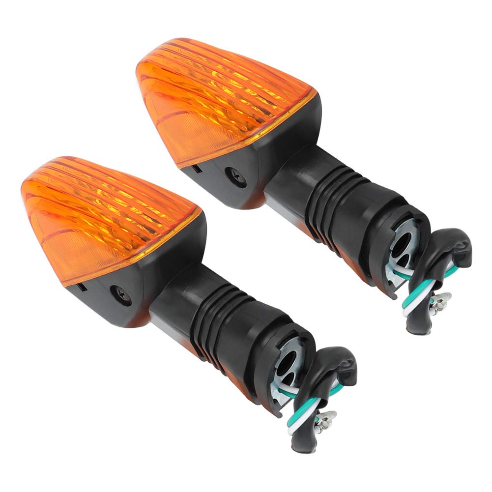 Akozon 2 uds., Lámpara de Luz Intermitente para Motocicleta, Luces de Circulación Diurna Impermeables para KLE 650 2007-2008 (Amarillo negro)