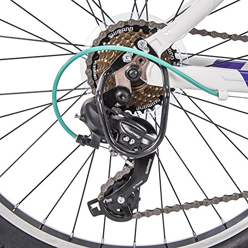 ROYCE UNION RTT 24\" Womens 21-Speed Mountain Bike, 15 Inch Aluminum Frame, Trigger Shift, White (74418)