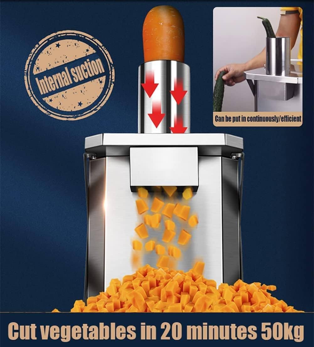 2-in-1 Electric Vegetable Dicer & Slicer Machine - 200W Commercial Chopper with 6/8/10/12/15mm Blades, Perfect for Onions, Fruits & Vegetables, Fast & Efficient Food Prep Tool