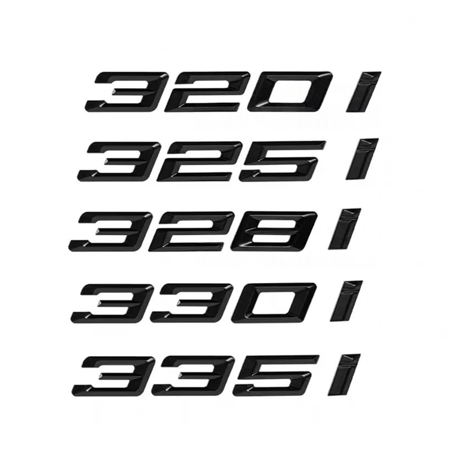 Car Trunk Logo 316i 318i 320i 325i 328i 330i 335i Badge Emblem Sticker Compatible With 3 Series E36 E46 E90 E91 E92 F30 F31 F34 G20 G21(325i Silver)