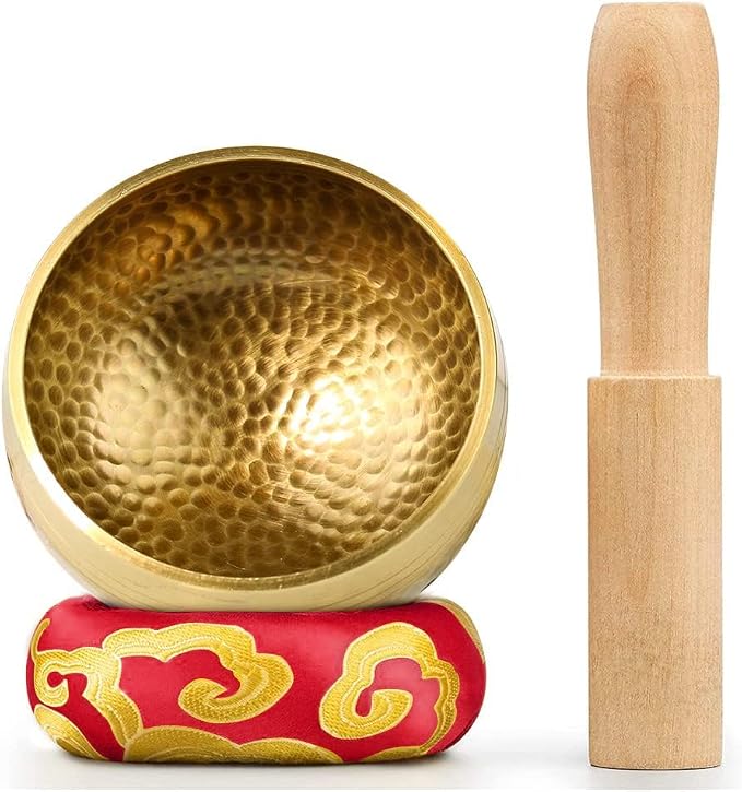 Set de Cuenco Tibetano para Meditación con Cojín y Mazo