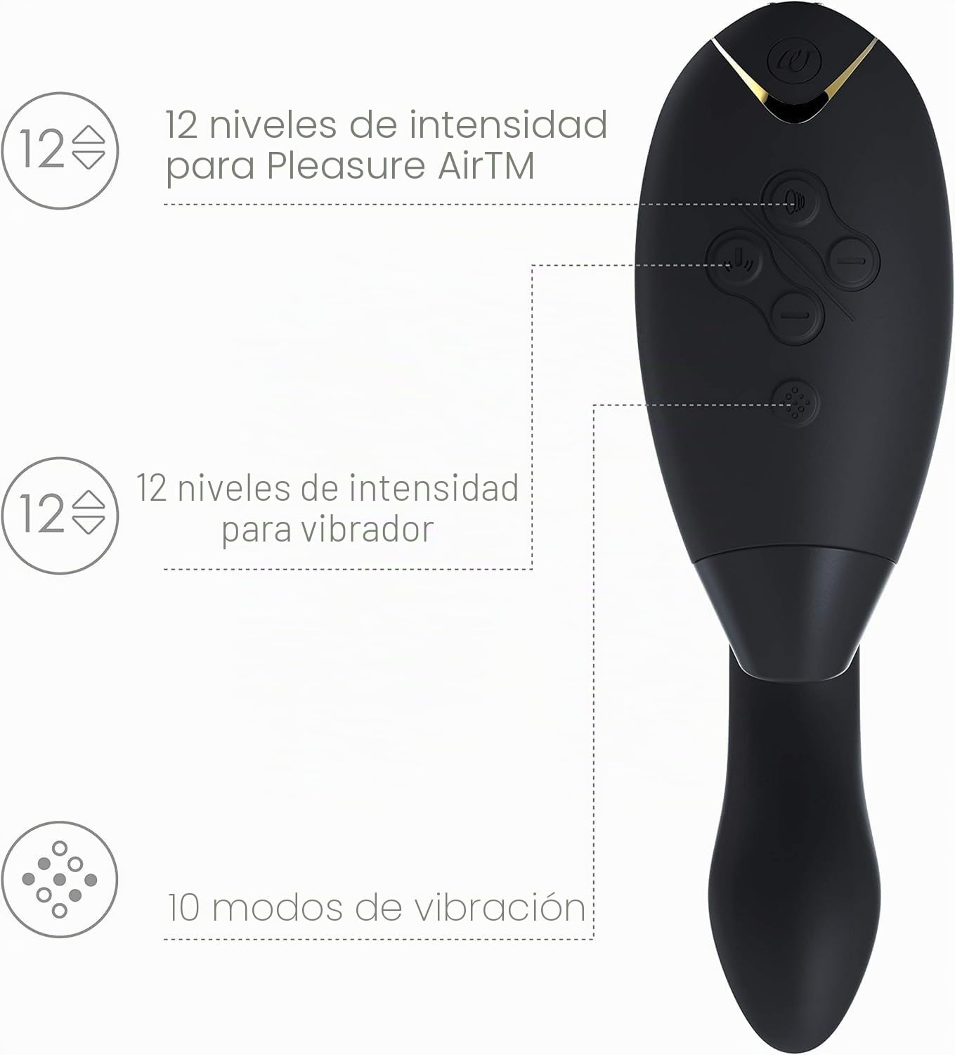 Womanizer InsideOut Vibrador & succionador de clítoris femenino | Juguetes eróticos para pareja sexuales | Estimulación del clítoris y el punto G | 12 niveles de intensidad