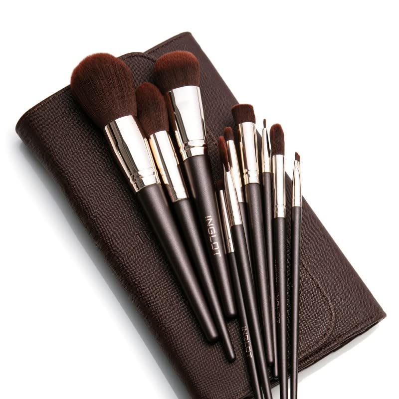 Inglot - Professional Makeup Brush Set - Foundation, Eyeshadow, and Brush Sets for Makeup Look Chocolate Case