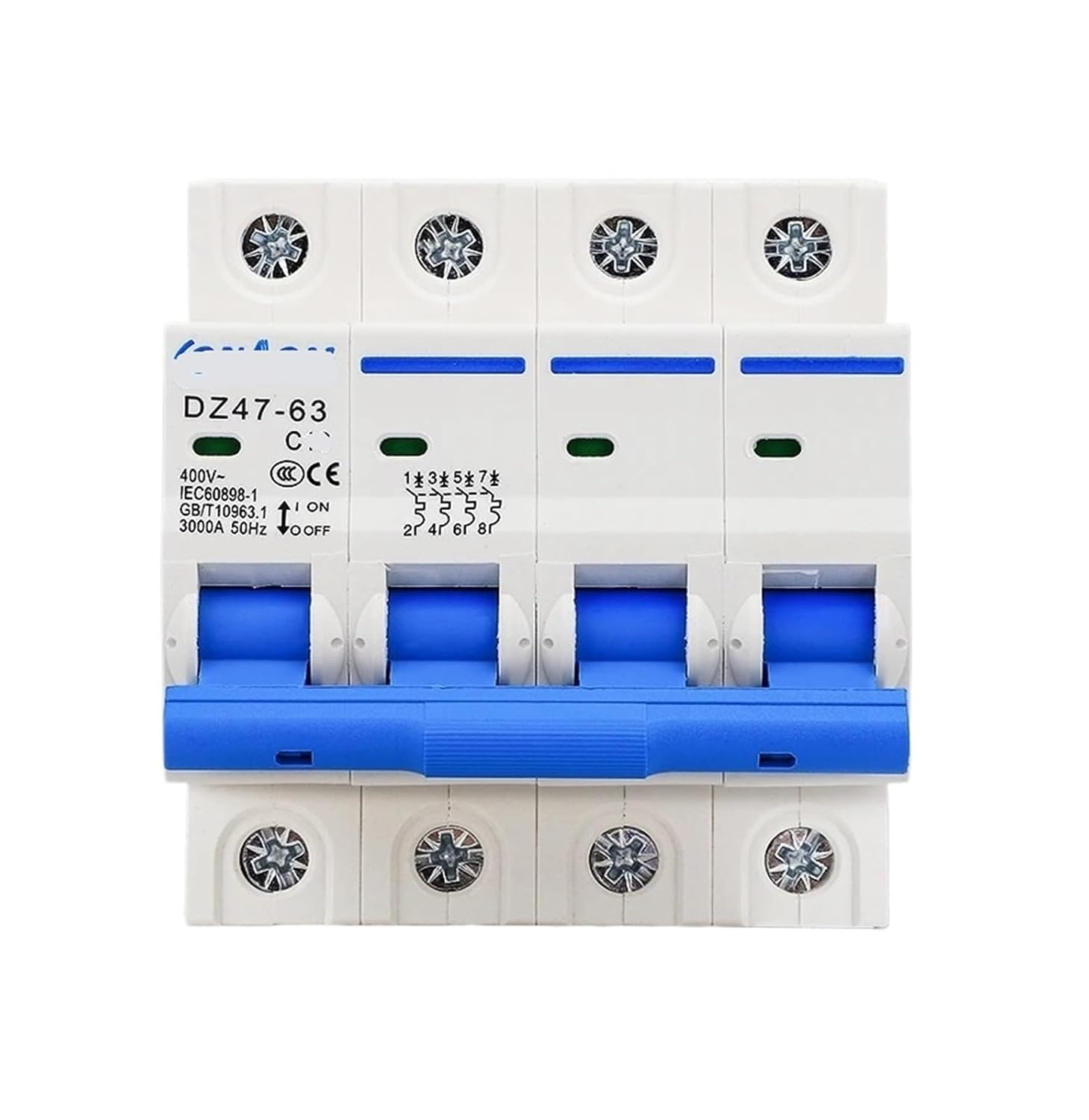 DZ47-63 Small Circuit Breaker air Switch 4P Household air Switch Leakage Protector 6A 10A 16A 20A 25A 32A 40A 50A 63A(32A)