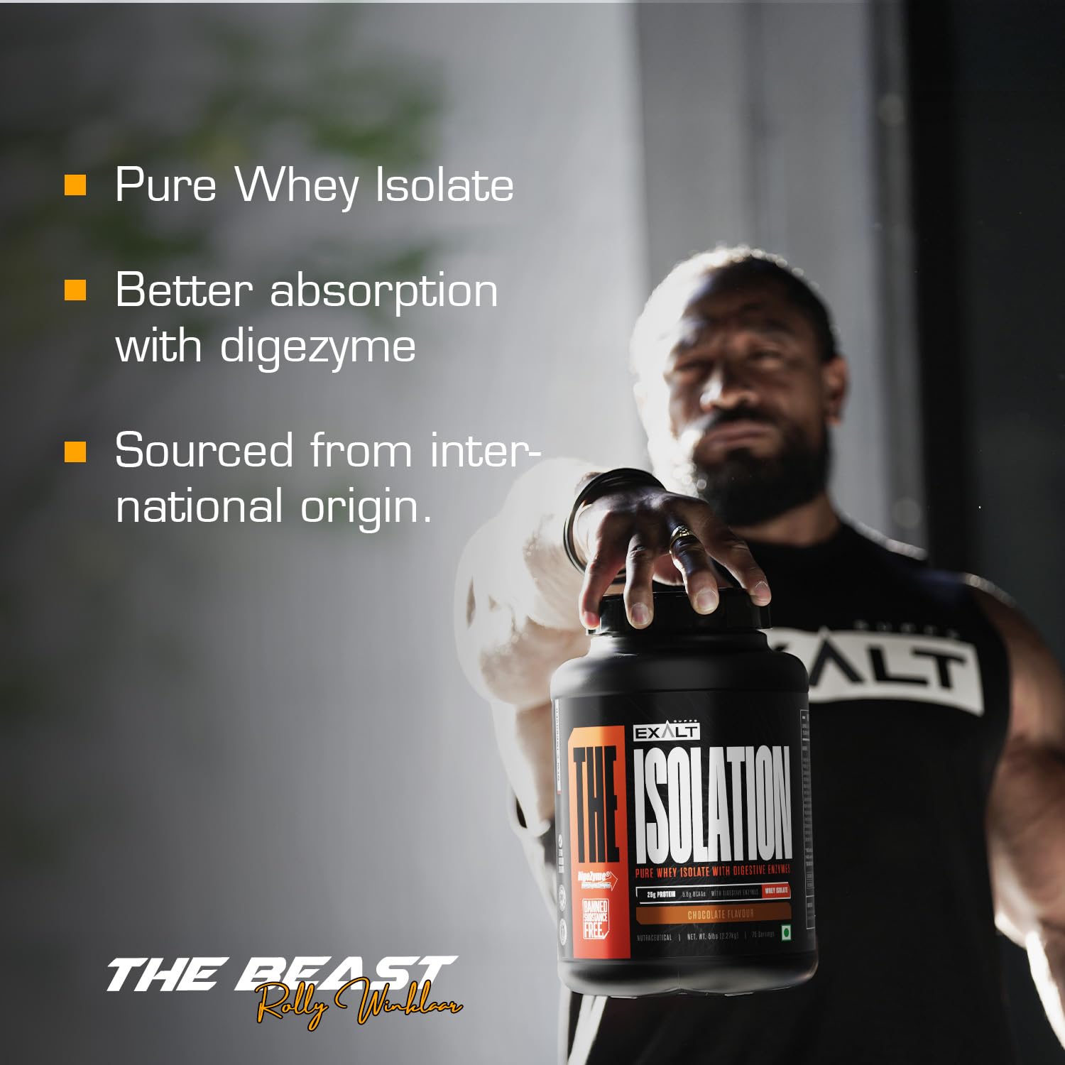 The Isolation Pure Whey Isolate With Digestive Enzymes | 25g Protein | 5.6g BCAAs | 150mg Digestive Enzyme | Zero Added Sugar | Whey Isolate (907 gm, Chocolate) — Amazon image 5