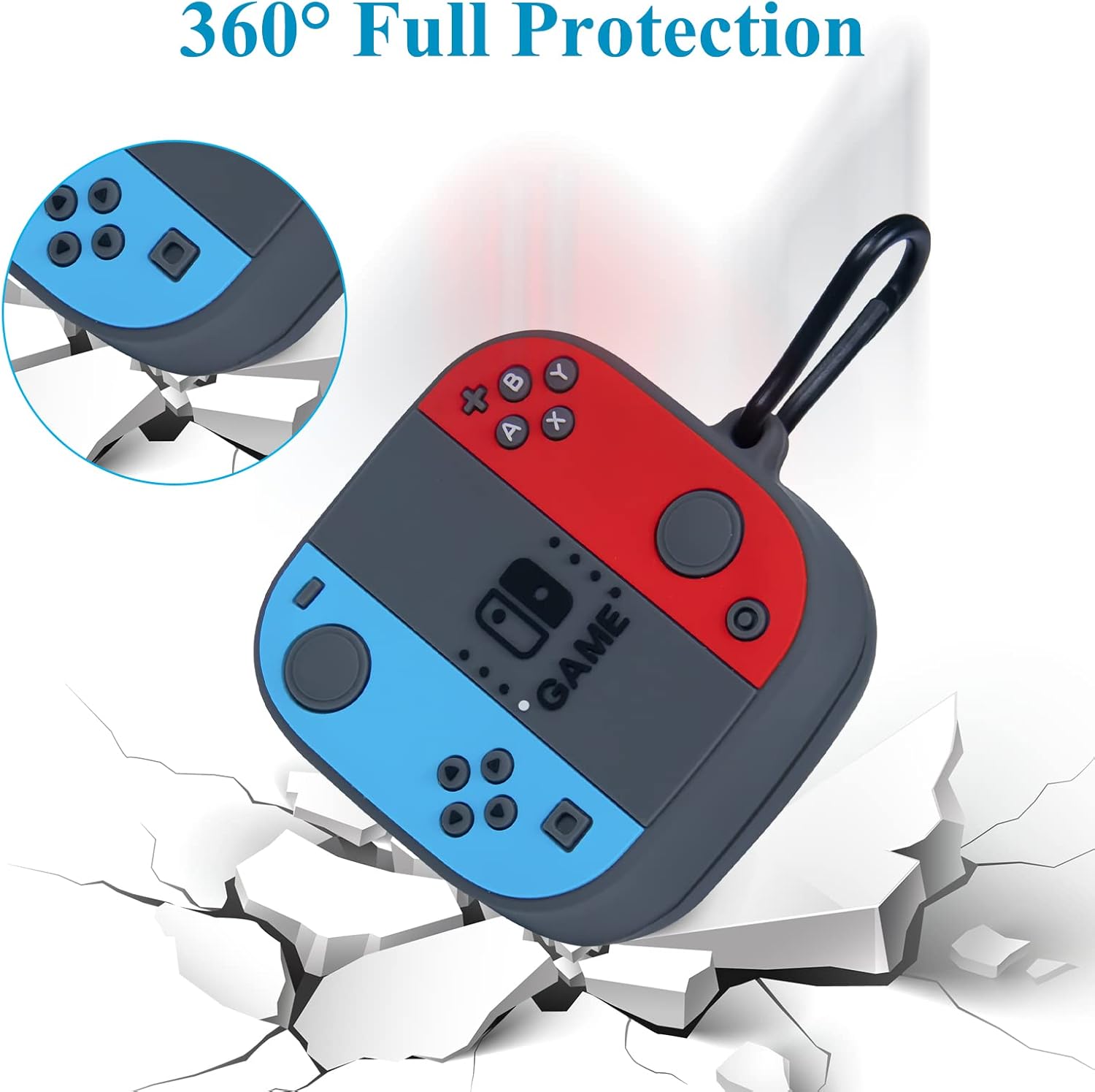 Powerbeats Pro Case, 3D Cute Cartoon Stylish Shockproof Protective Silicone Case Cover for Powerbeats Pro with Keychain Accessories for Boys Men Teens Kids (Switch Case) - Image 3