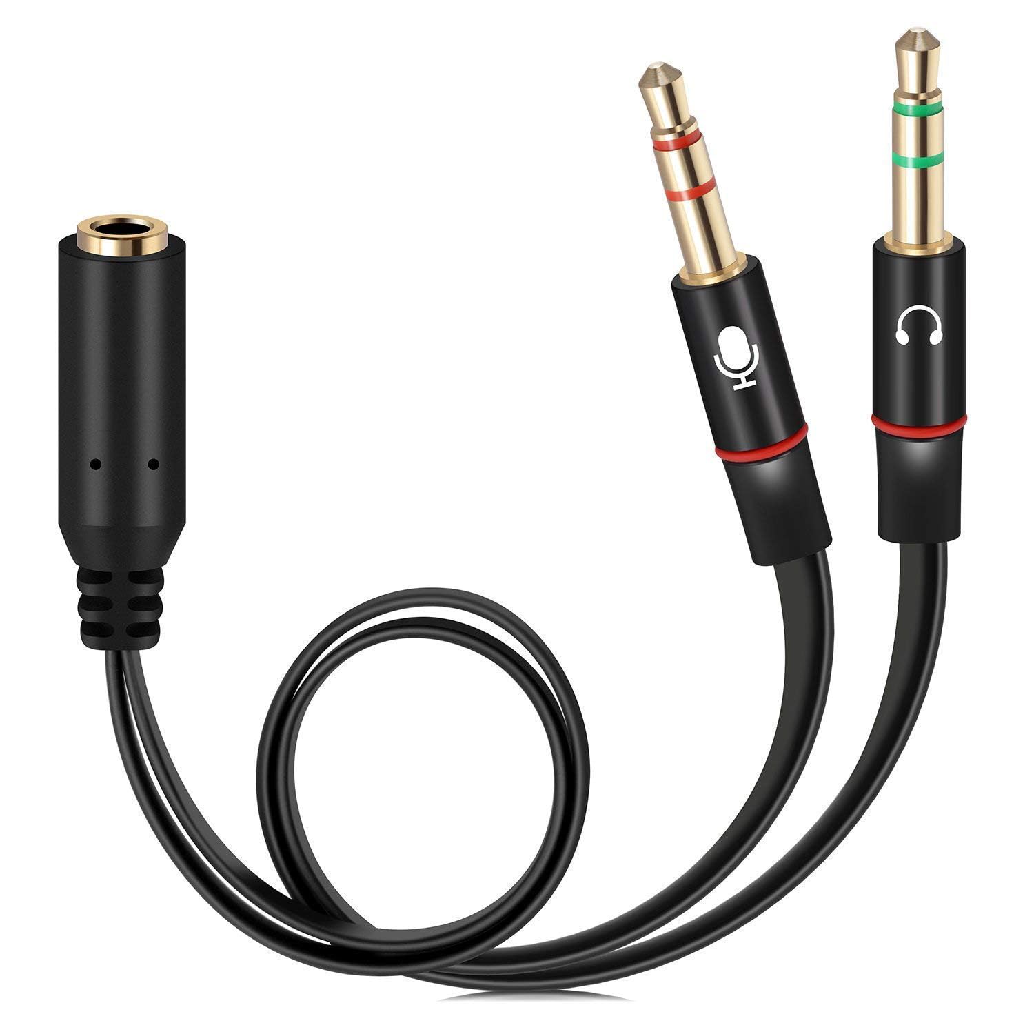 STRIFF TwinAudio 3.5mm Headphone Splitter for Computer 2 Male to 1 Female | Gold-Plated TRRS Audio Adapter | Supports Mic + Audio | Universal AUX Splitter for Mobile, Laptop, Tablet & PC - Black-image-25