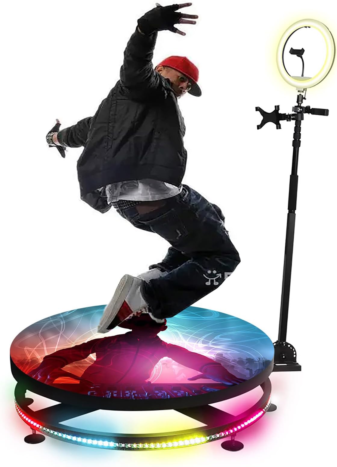 360 Photo Booth Machine for Parties, Weddings, Live Streaming, Photo Booth Stand Can Create Dynamic Photos, Live Out Your Wildest Fantasies, Custom Logo(Carton,39.4in)