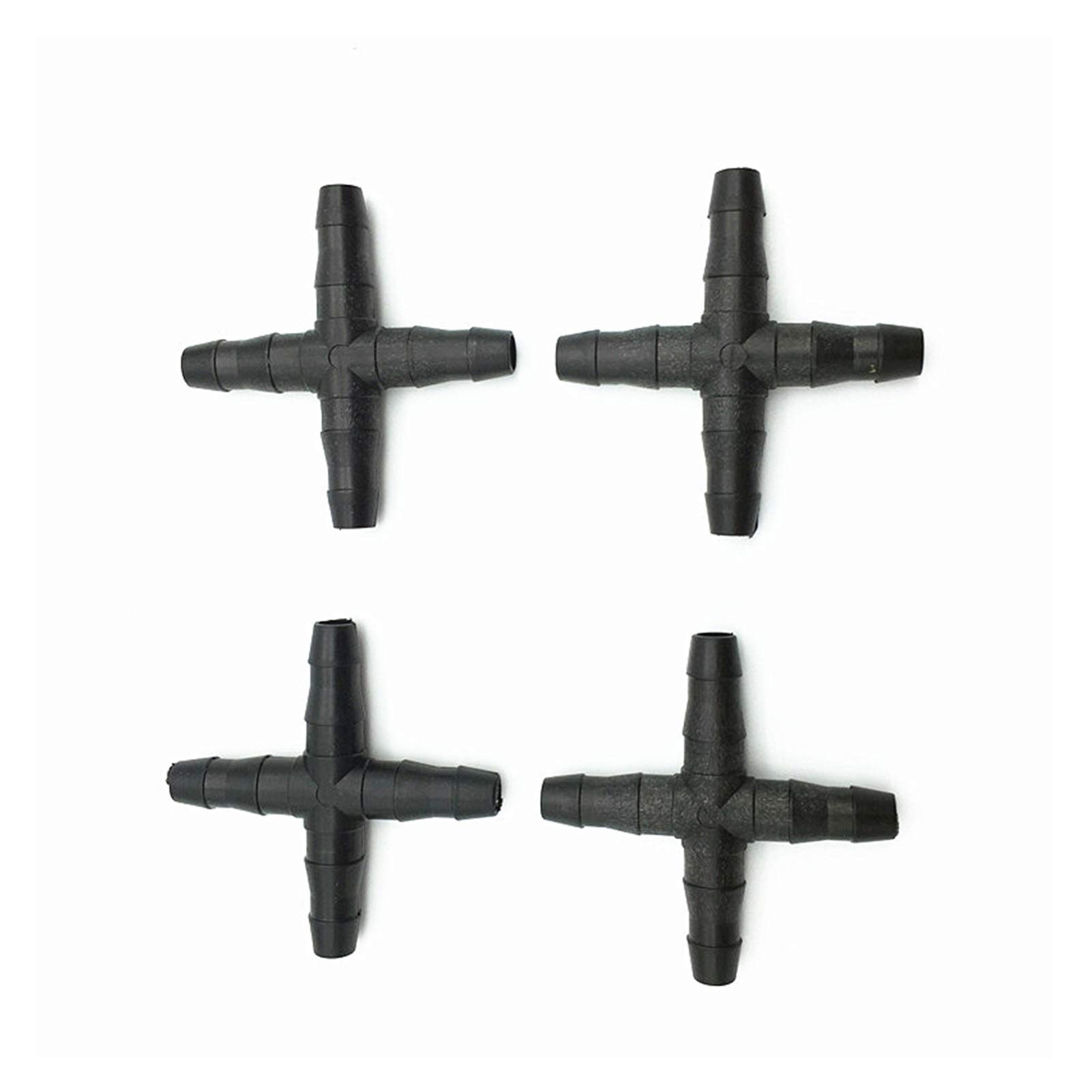 Raccordi per connettori per Tubi Flessibili 300 Pezzi Croce Tubo Dritto per Tubo da 4/7mm 1/4 'Connettore spinato da 1/4', Giardino filettato per Tubo di irrigazione a Effetto Serra