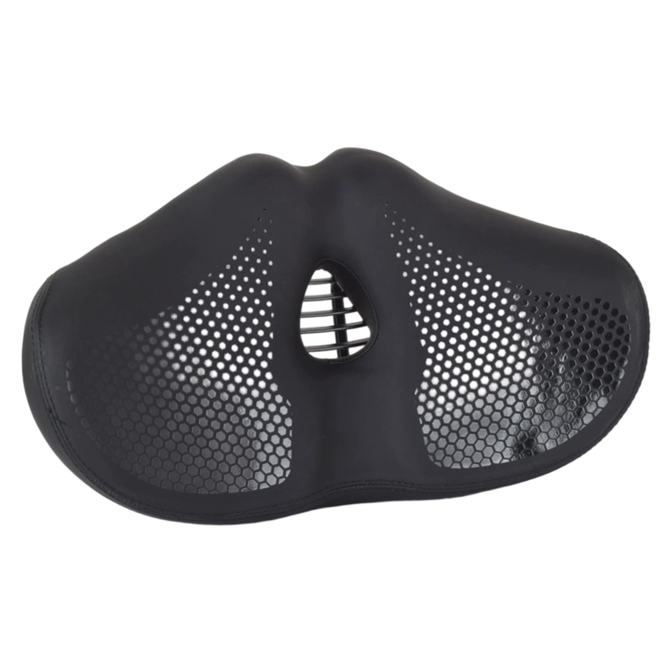 StaZamor Extra Wide Noseless Bike Seat with Thick Padding & Shock-Absorbing Springs, Waterproof PU Leather Comfortable Ebike Saddle for Men Women - Black