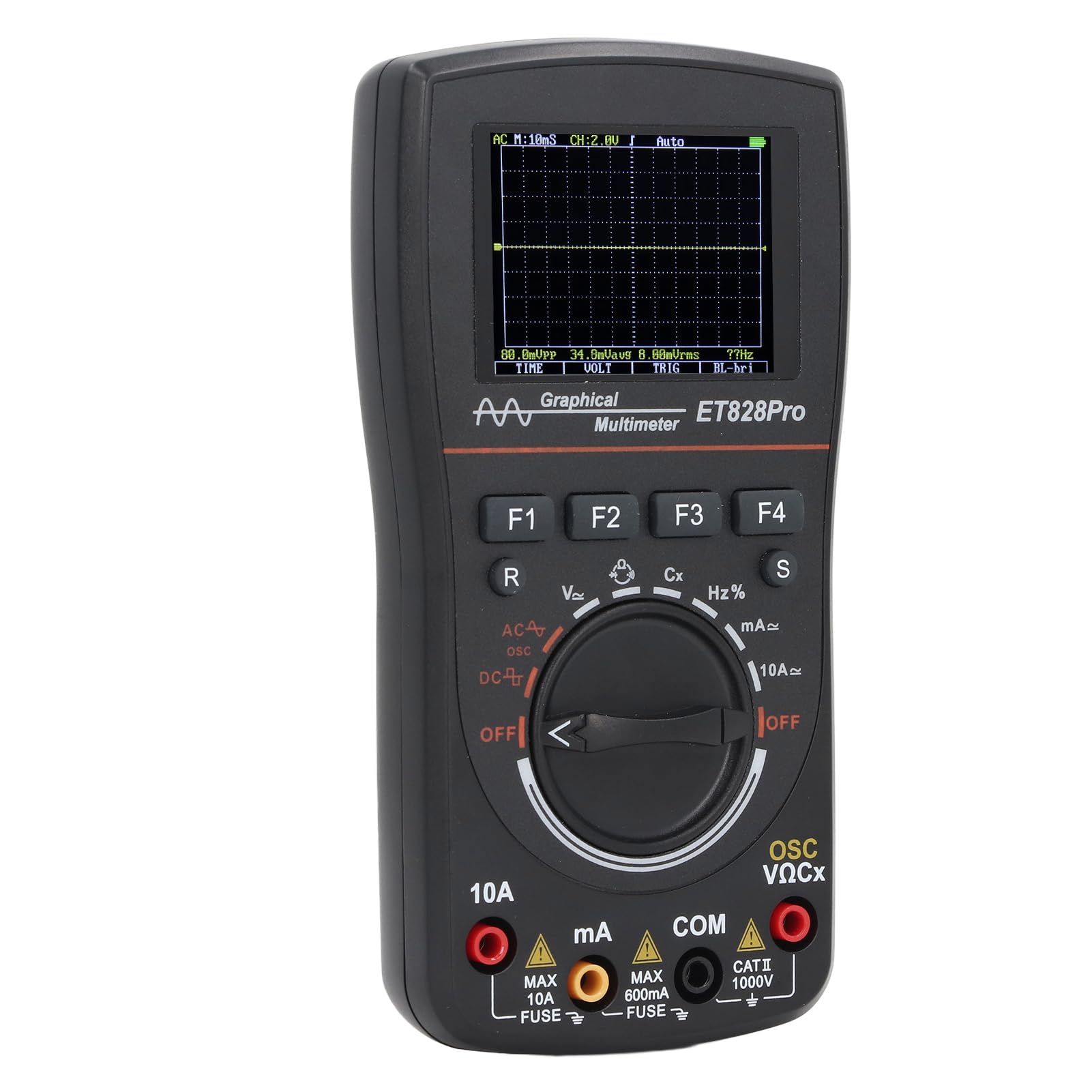 Garosa Multimetro Oscilloscopio Portatile 2 in 1 con Display a Colori 2,4 Pollici Frequenza di Campionamento di 50 Msps per Test e Debug di Circuiti Elettronici