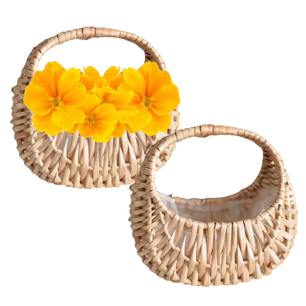 Panier de pique-nique en osier de 17 cm pour cueillette et deco de mariage x2