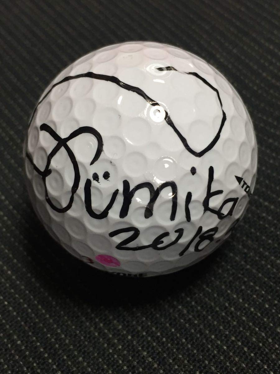 LPGA 川岸史果'18実使用 直筆サイン入りオウンネームボール 川岸史果