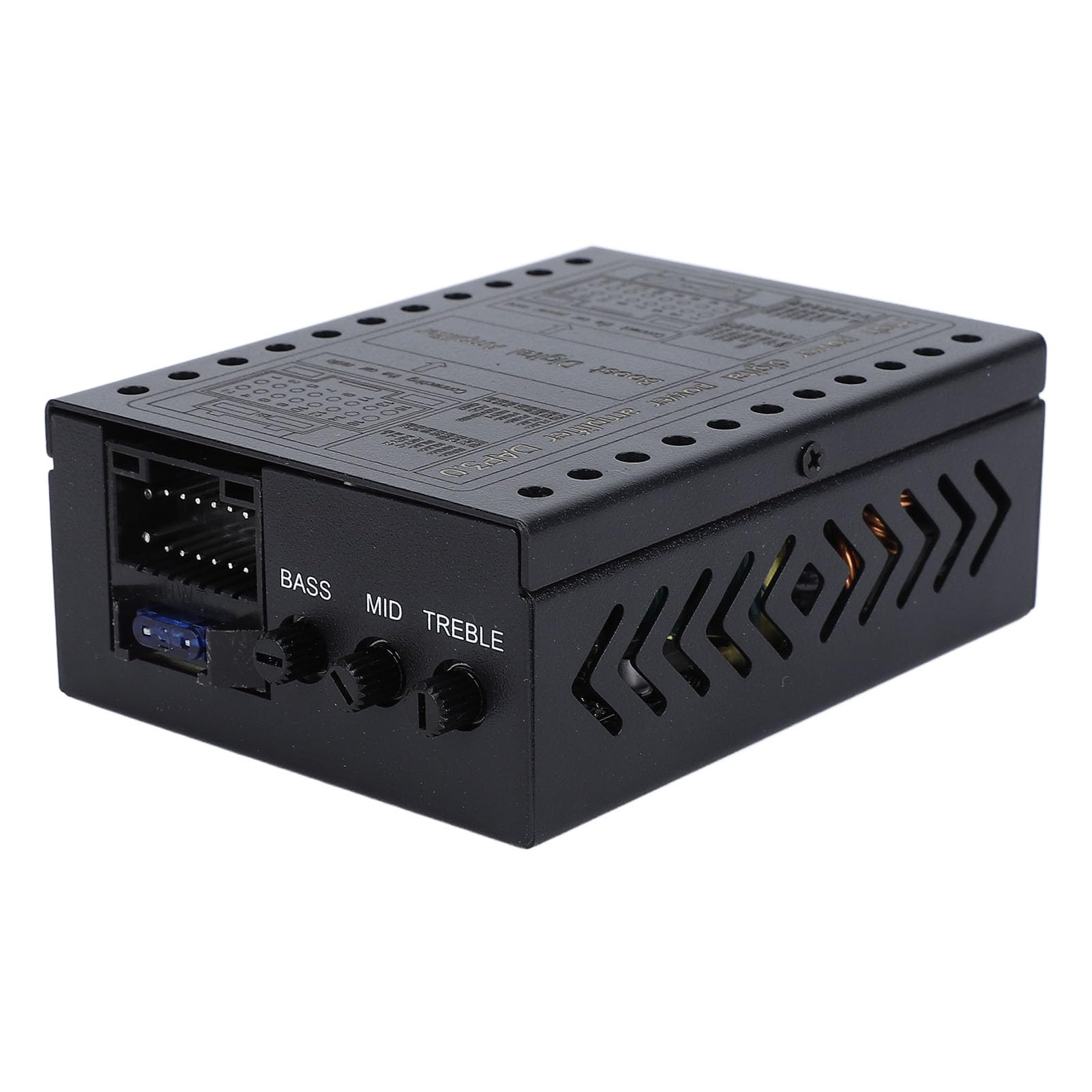 Amplificador de Coche, Amplificador Dsp para Automóvil, Procesador de Sonido Digital 50w Rms X4 Clase Ab, Ajuste de Agudos Y Graves para Instalación de de Audio para Automóvil Diy