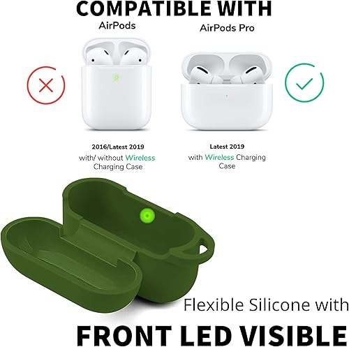 Miniatura 3 de Blaspins Funda para Airpods Pro de 21 generación con llavero 20222019, funda de silicona suave protectora completa que absorbe los golpes, mosquetón