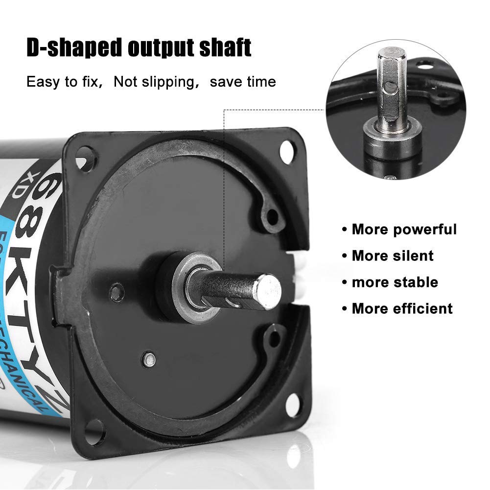 Miniatura Magnete Permanente Motore Sincrono, 68KTYZ AC220V 28W Piccolo motoriduttore sincrono elettrico a magnete permanente CW/CCW per l'automazione dello strumento(30 r/min)
