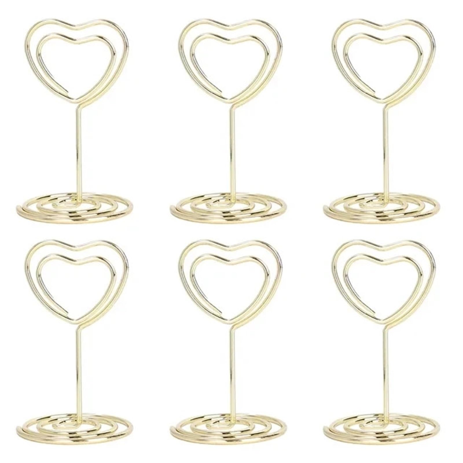 GOXQIT 24PCS Metal Place Card Holders Photo Clip Stands Wedding Table Number Name Sign Stand Birthday Party Home Decoration Supplies For Party(TYPE A)