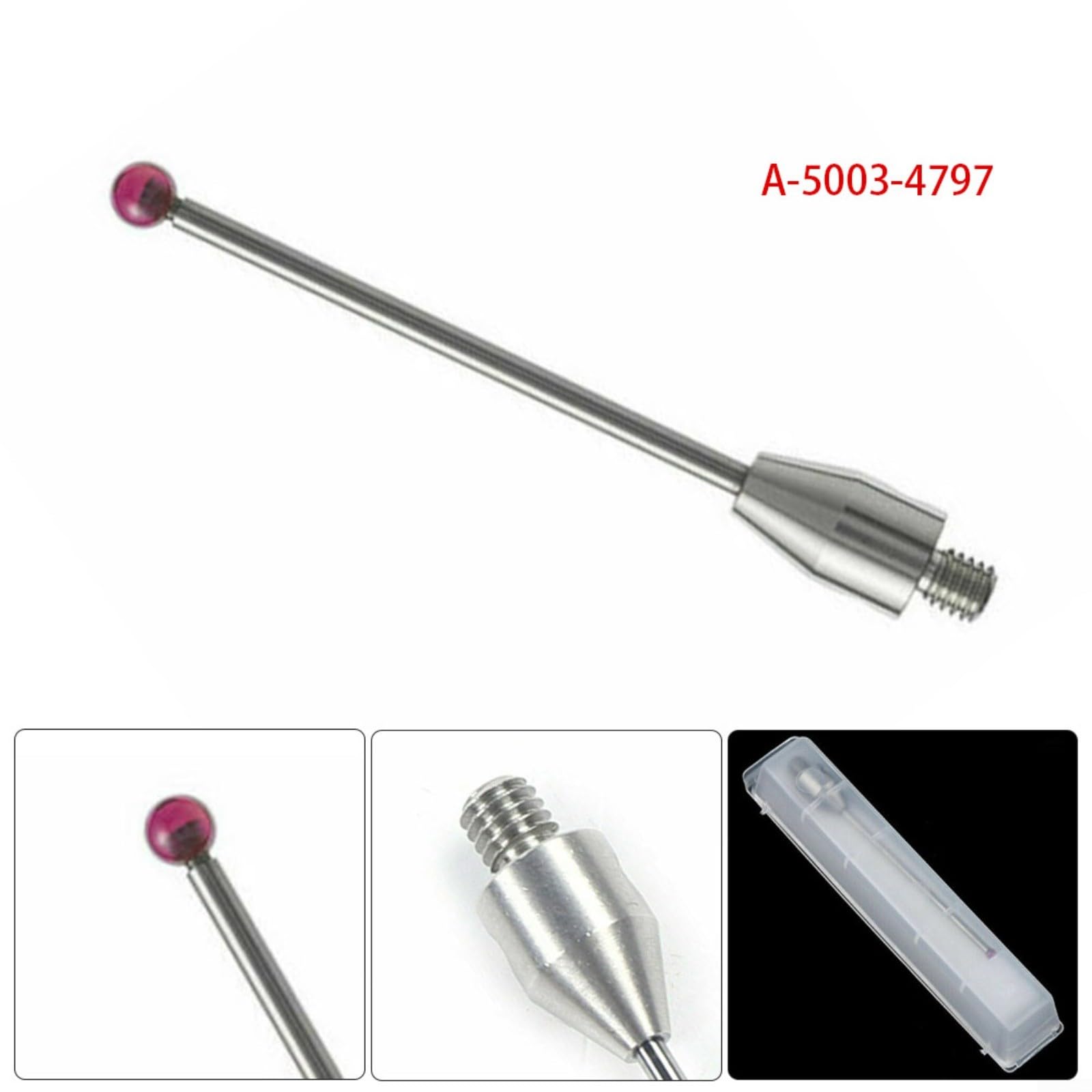2 unidades de bolígrafo táctil CMM bola 2 mm longitud 50 mm rosca M2 A-5003-4797 metal duro para medición de coordenadas CNC medición industrial