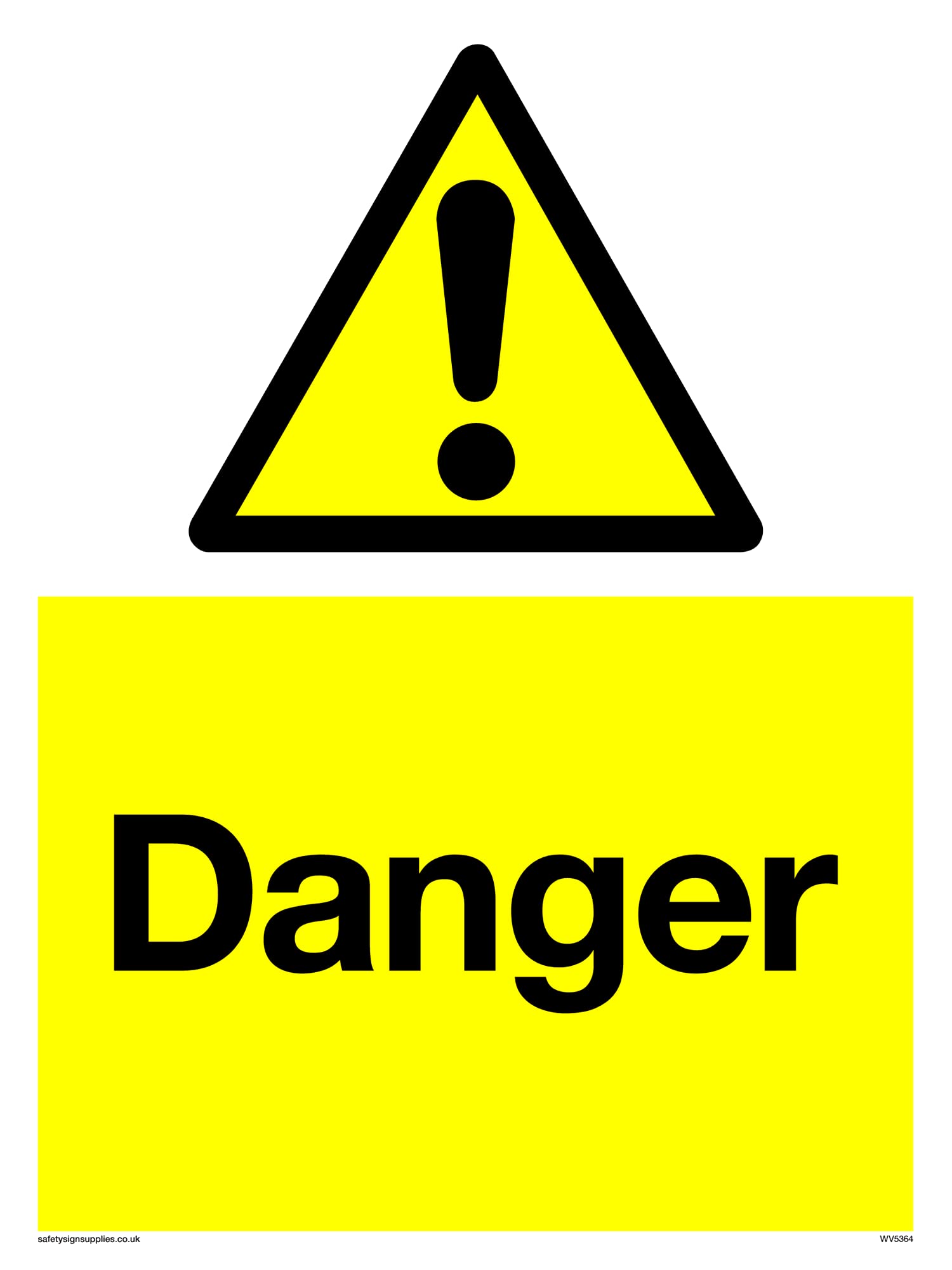 Pack of five - Danger Sign - 150x200mm - A5P
