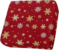 Vista 1 de Fundas de cojín para sofá con diseño de copos de nieve de Navidad rojos, funda elástica para sofá con parte inferior elástica, fundas de sofá