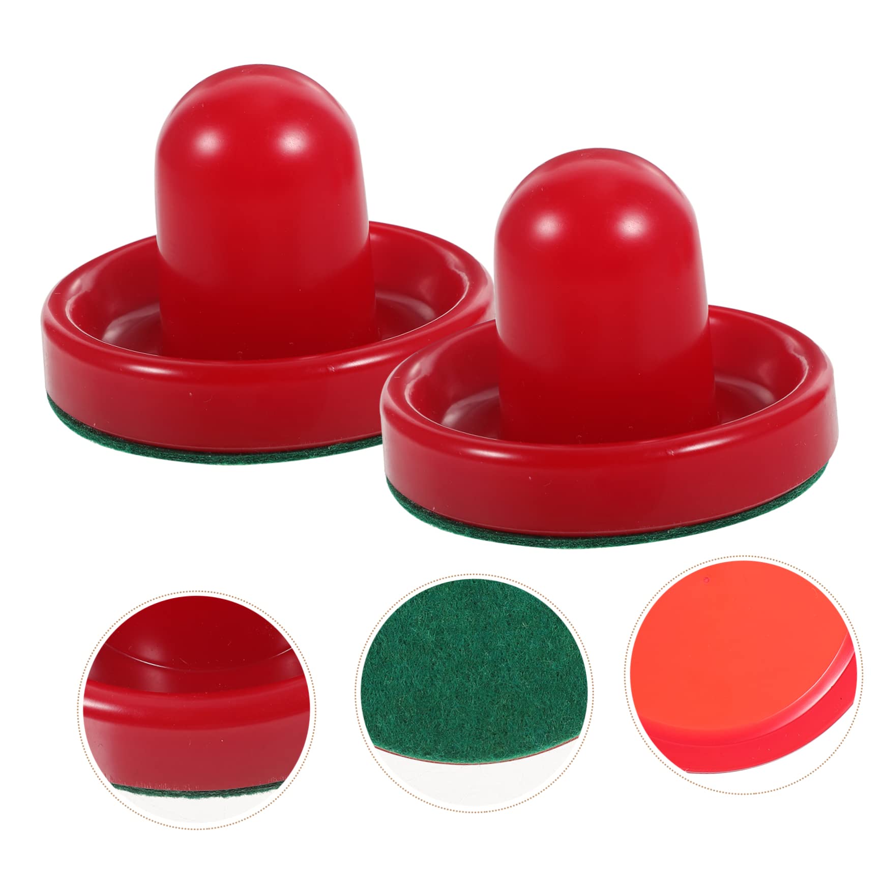 NAMOARLY Essential Air Hockey Supplies 8pcs 76mm Pusher Hockey Handles Paddles Replacement Set