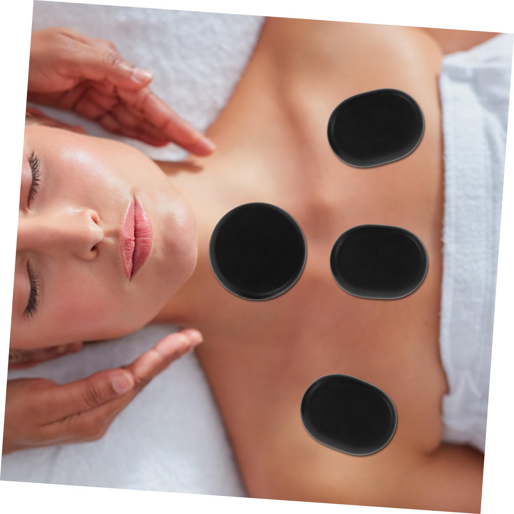 Runde Bian Stein Massagesteine für Spa und Heim Spa