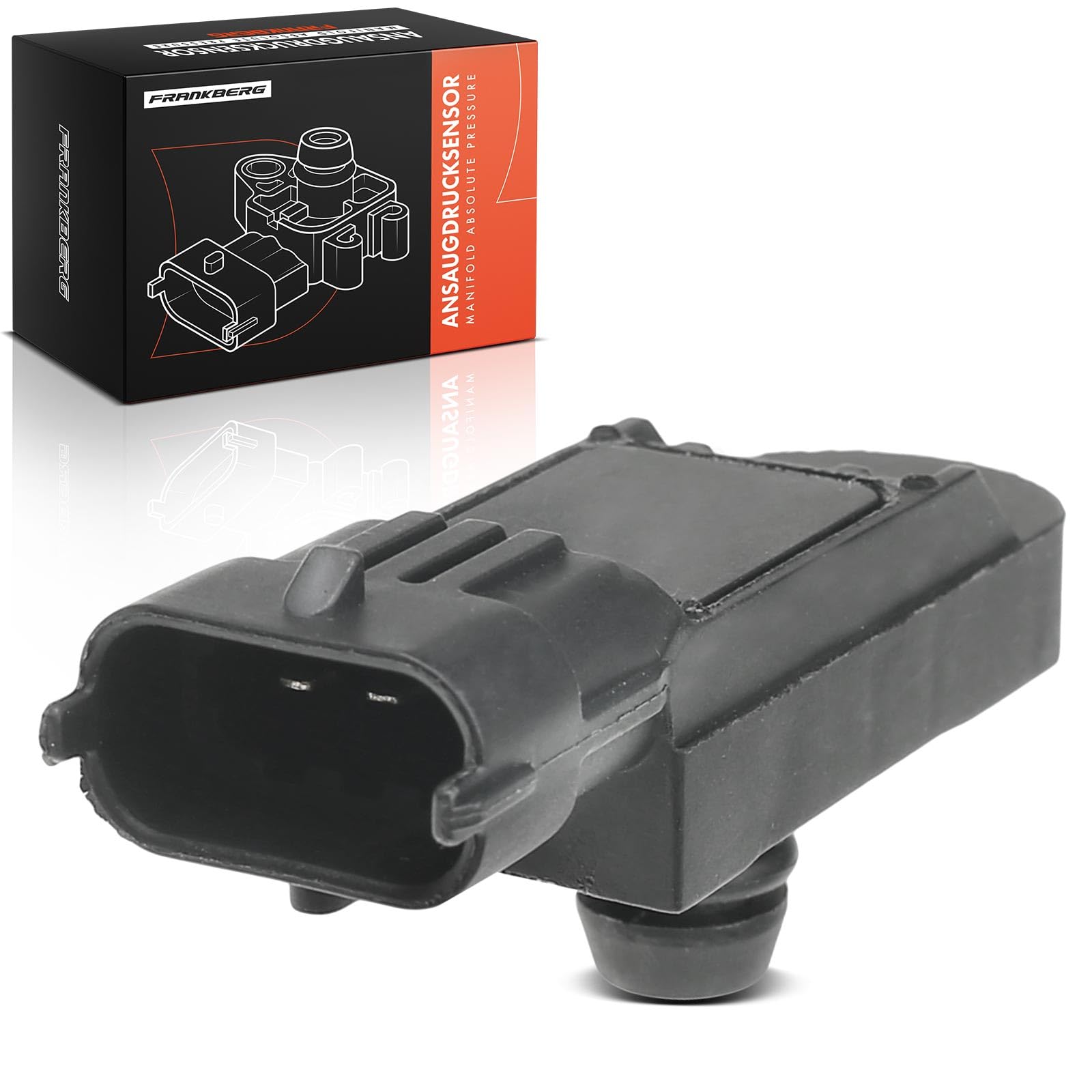 Frankberg Sensore pressione differenziale Pressione gas di scarico Compatibile con Qashqai +2 I J10 NJ10 X-Trail T32 T32R T32RR Trafic II Bus JL X-Trail T31 KolI HY Replace# 8200685363