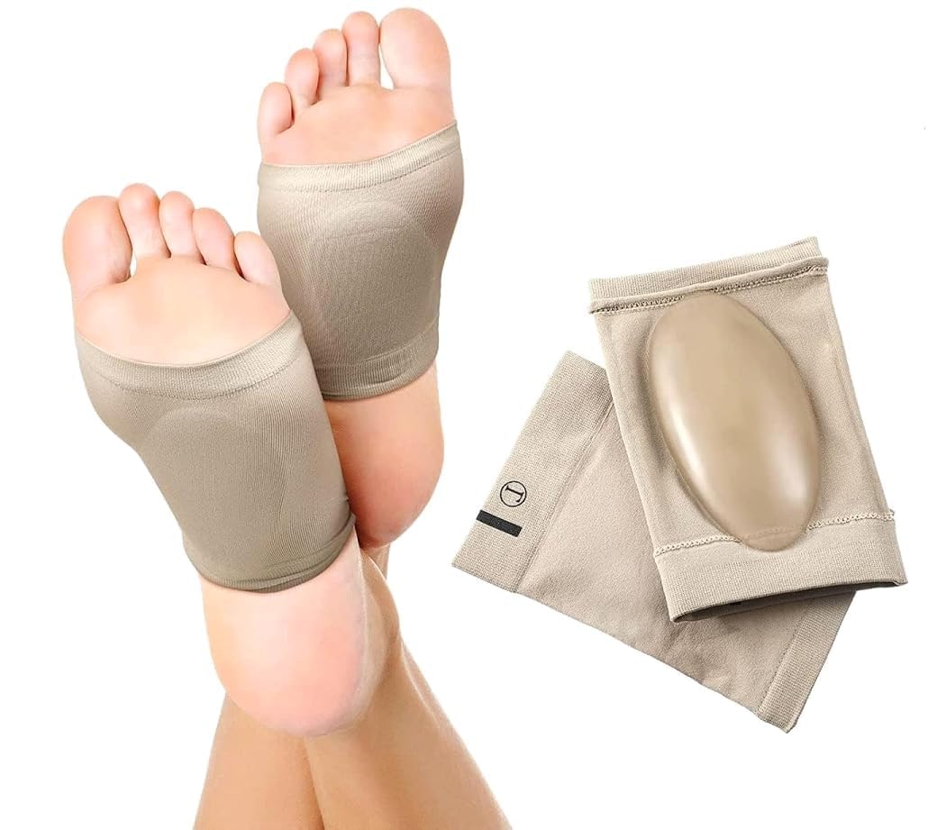 Arch Support Socks for Men & Women Compression Foot Sleeves Plantar Fasciitis, Flat Feet, Heel Pain Relief Breathable, Non-Slip Design Fasciitis Feet Orthotic Daily Wear, Workouts, or Running Gel Pad Cushioned Orthopedic Relief, Prevention Comfort Fit (Unisex) Overpronation, and Fallen Arches One Size Fits All Targeted Spurs, Sore Ideal Walking, Standing Day Free Size - 1 Pair-image-7