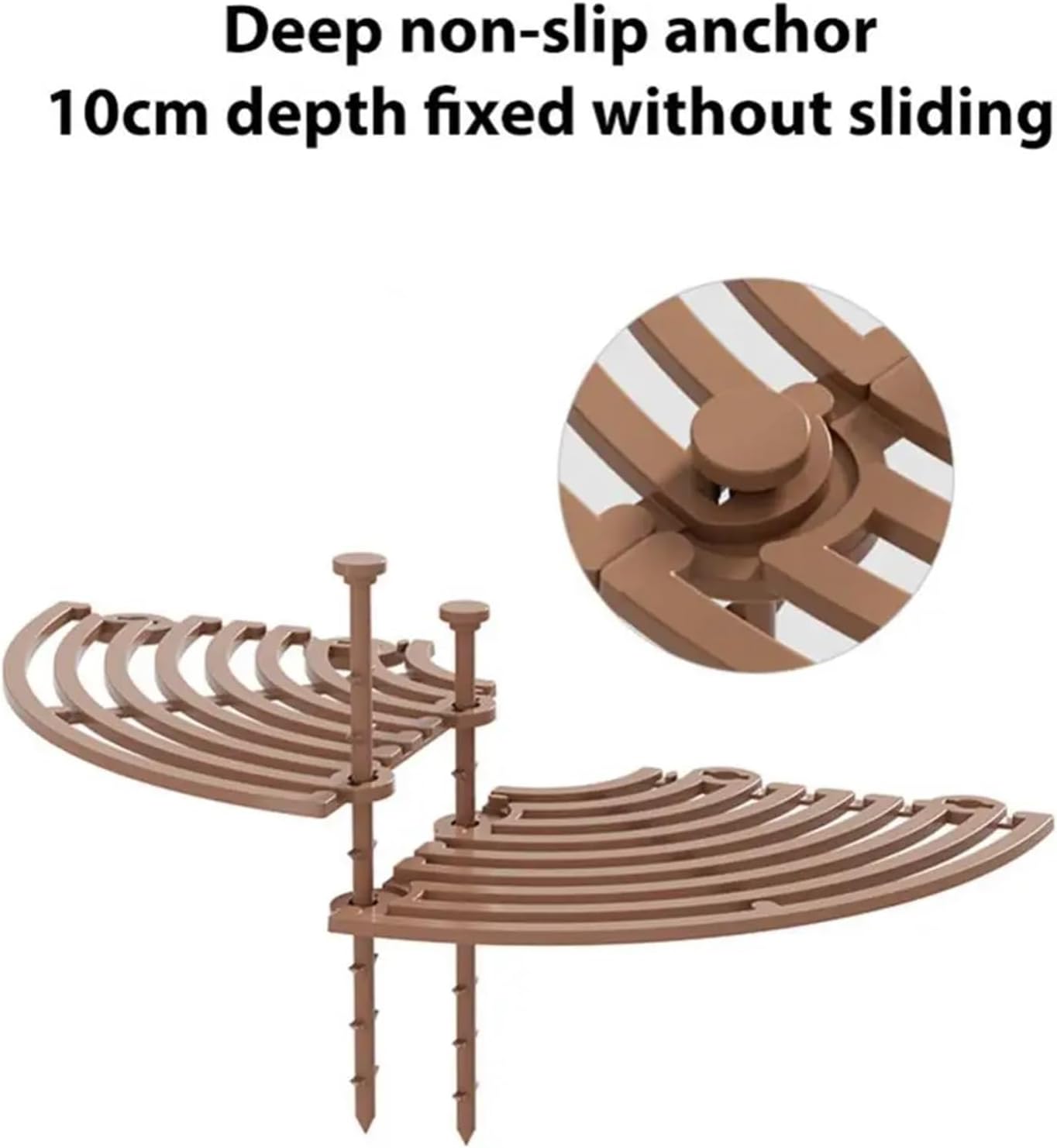 Plant Pot Cover 5sets Plant Pot Soil Covers Protector with Nails 19/30/52CM Potted Tools Lids Gardening Supplies Repel Cats Garden(Coffee,Small Round 19cm)