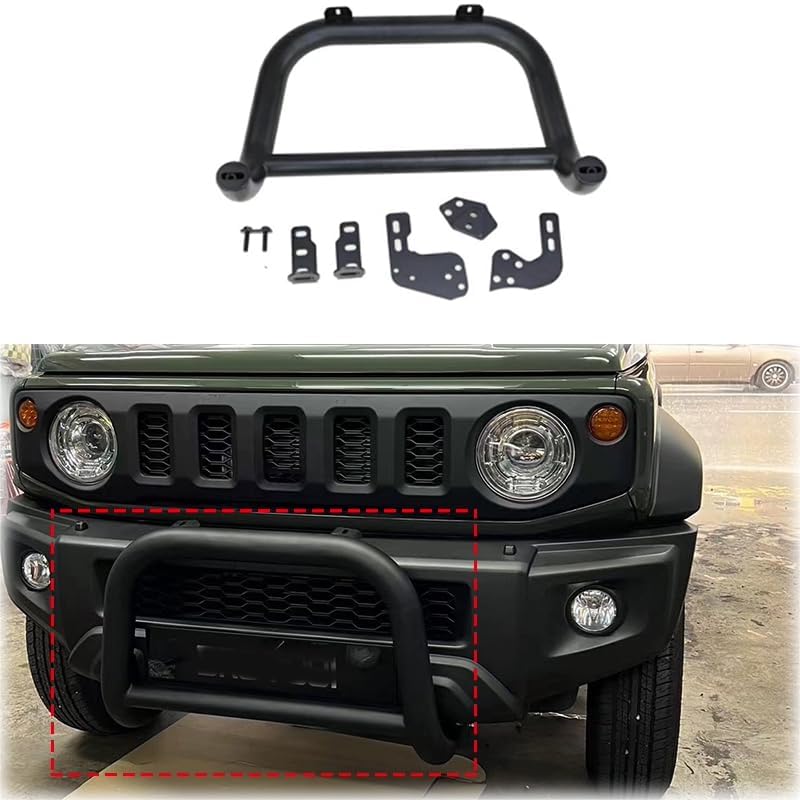 Pare-Chocs Avant de Voiture, Pare-Buffle pour Suzuki Jimny JB64 JB74 Jimny Gen 4 2019-2023, Protection de calandre Centrale en Acier Inoxydable, Accessoires de...