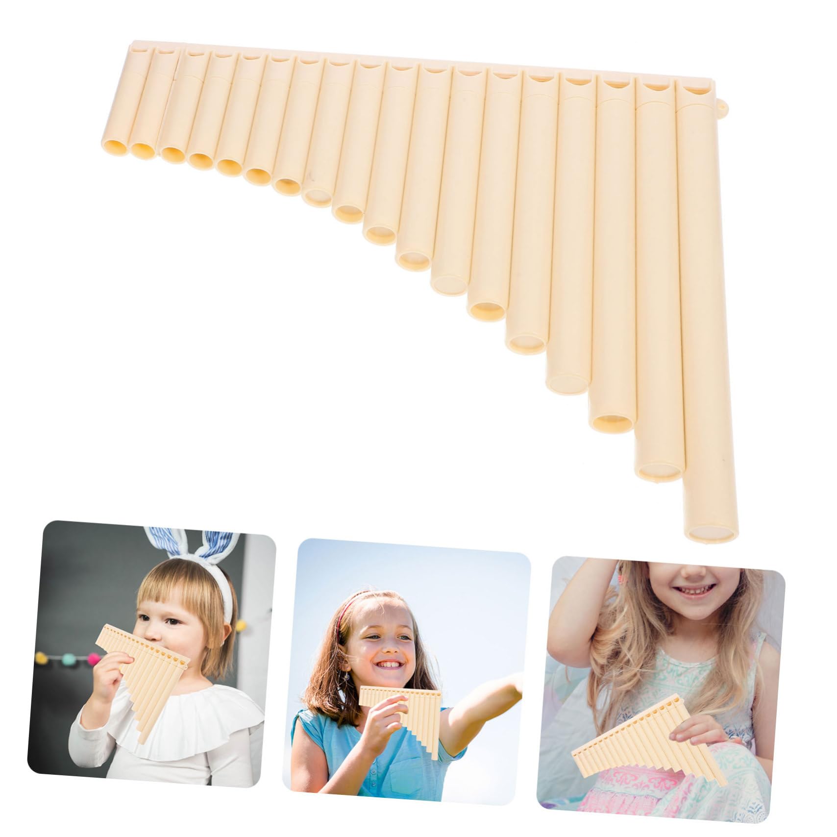 Garneck Ensemble de 18 Flûtes de Pan en Do pour Débutants Instrument Traditionnel en Résine pour L'Enseignement Musical en École