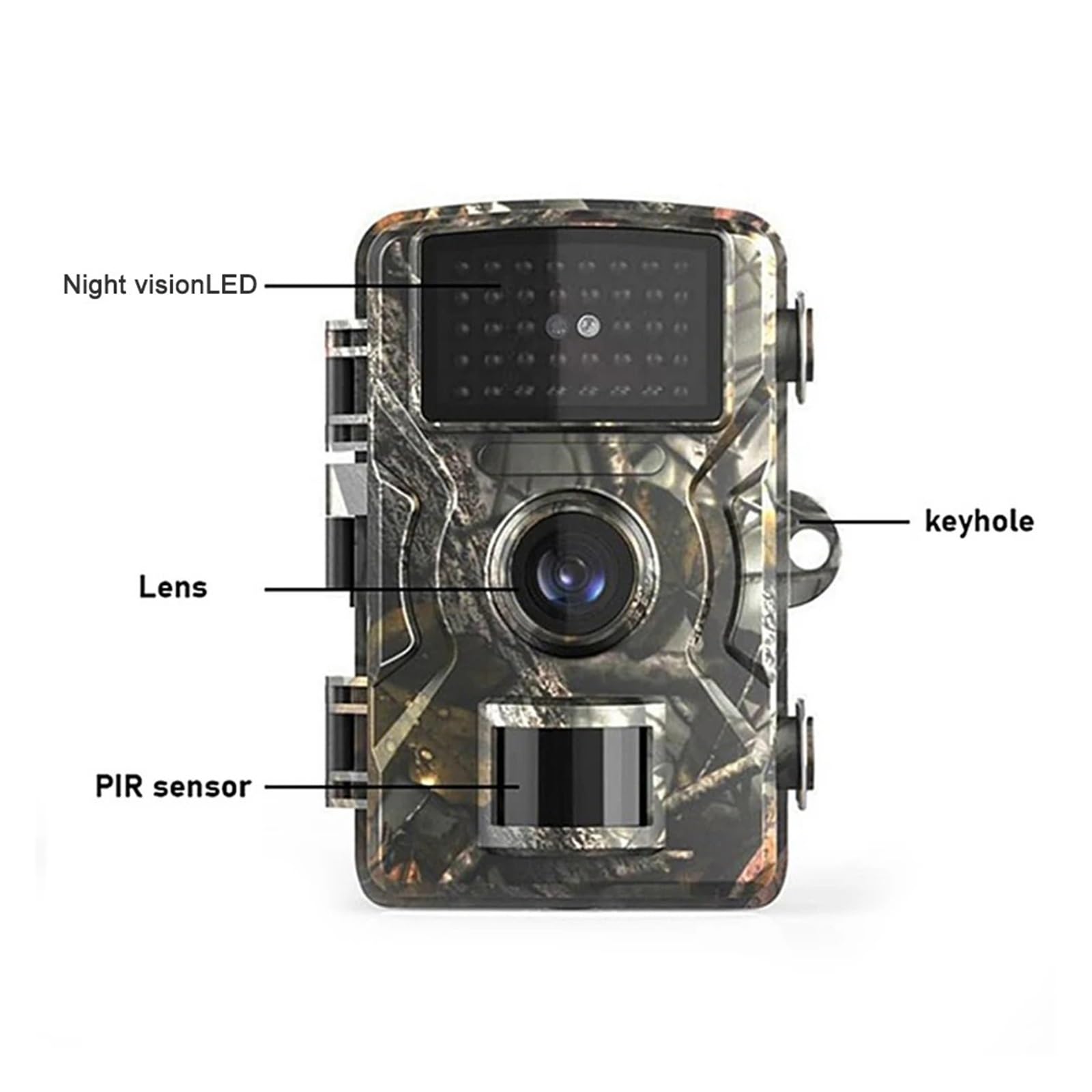 128 GB Kamera Obserwacyjna Myśliwska Dzikiej Przyrody Noktowizor Aktywowana Ruchem Zewnętrzna Leśna Spust Do Obserwacji(Camera With 32GB TF)
