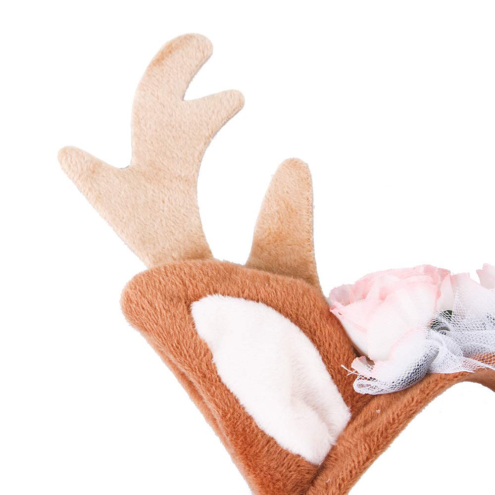 Toozey Hond Kerst Hoofdband, Zacht en Lichtgewicht Hond Kerstkostuum, Kerst Rendier Gewei Hoofdband voor Honden, Verstelbare Hond Rendier Oren Toozey Hond Kerst Hoofdband, Zacht en Lichtgewicht Hond Kerstkostuum, Kerst Rendier Gewei Hoofdband voor Honden, Verstelbare Hond Rendier Oren