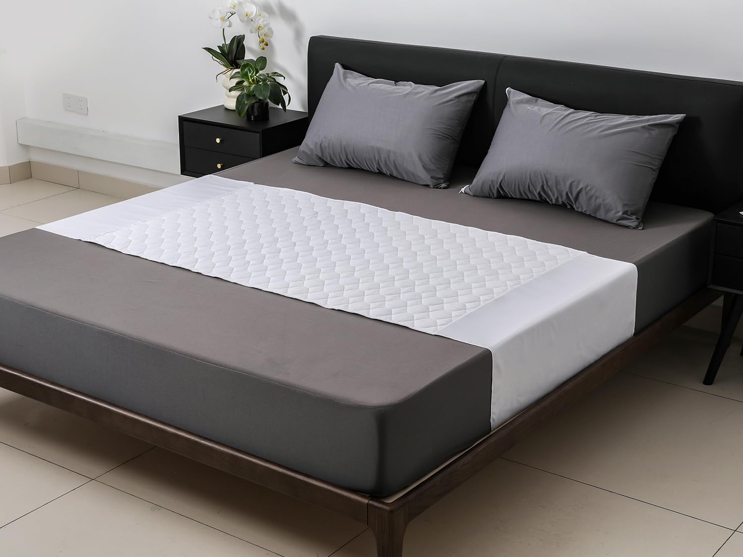 Almohadillas de cama impermeables de alta calidad con solapas plegables, protector de colchón lavable para incontinencia para adultos y niños, 100% impermeable, paquete de 2