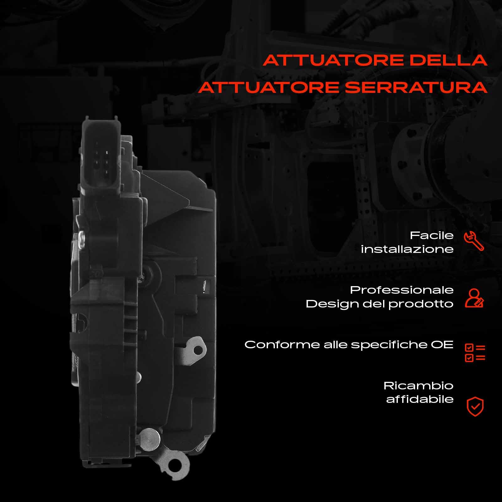 Frankberg Serratura porta serratura auto Portellone posteriore