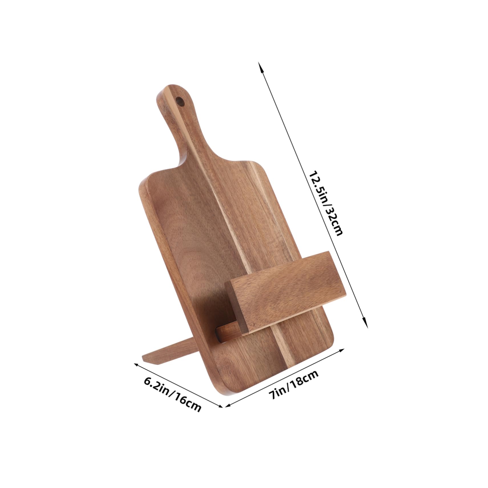 Alipis Scaffale per Libri di Cucina in Legno, Porta Ricette da Parete, Supporto Salvaspazio per Menù e Libri, per Cucina e Ristorante