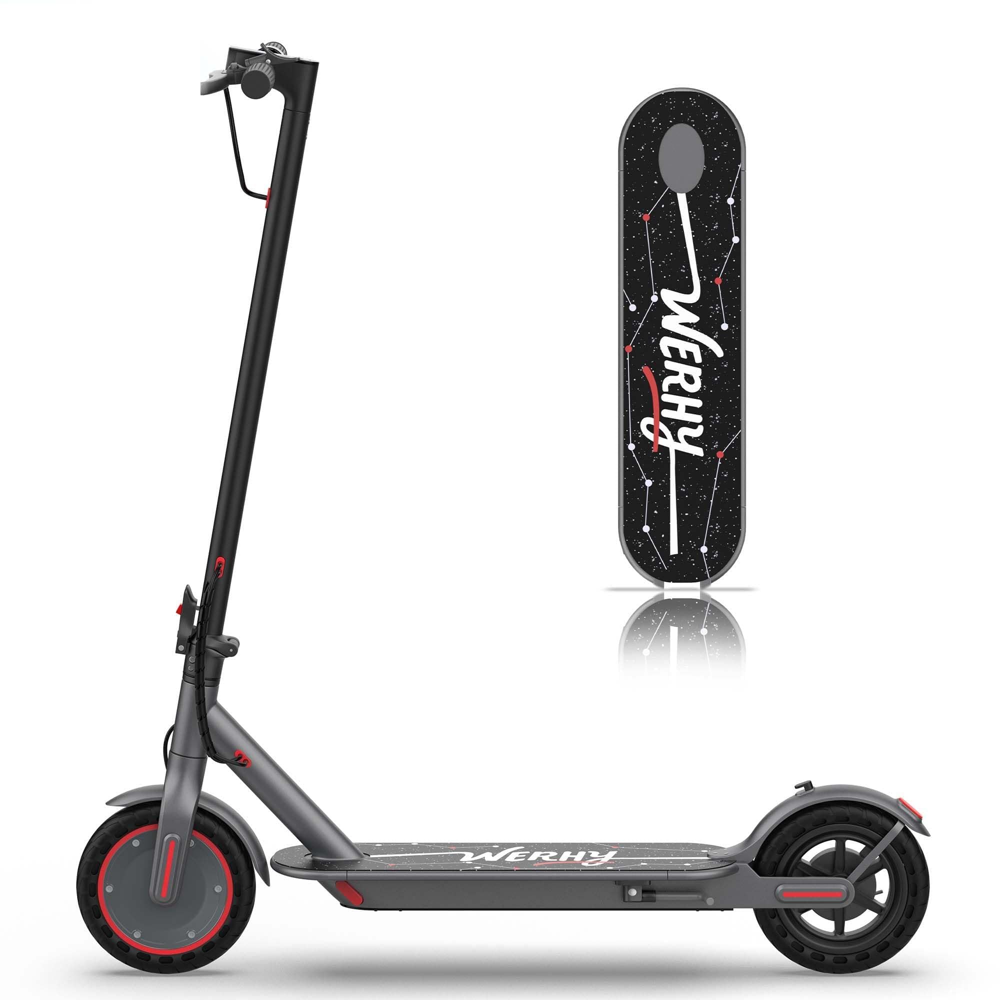 WERHY Electric Scooter for Adults, 500W/350W Motor, 35/30/25 Km Long Range & 35/31 Km/h Max Speed, 10"/8.5" Solid Tires, Folding Commuter E-Scooter for Adults, Cruise Control, Dual Brake